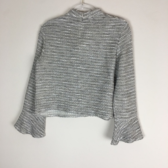 Zara | Cropped Bell Sleeved Sweater Size Large - Picture 3 of 3